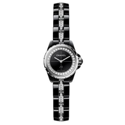 Chanel J12 XS Black Ceramic 19mm Diamond H5236 - Luce Jewelry