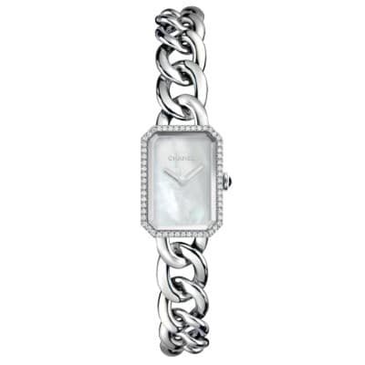 Chanel Premiere Gourmette Chain S Diamond Bezel Mother-Of-Pearl H3253 - Luce Jewelry