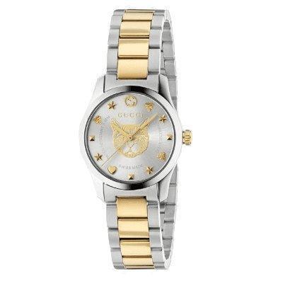 Gucci G-Timeless Feline 27mm Steel Yellow Gold - Luce Jewelry