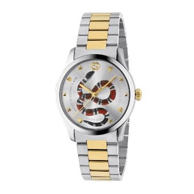 Gucci G-Timeless Snake 38mm Steel Yellow Gold - Luce Jewelry