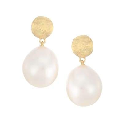 Marco Bicego Africa 18K Yellow Gold & 18MM Cultured Pearl Drop Earrings-image1