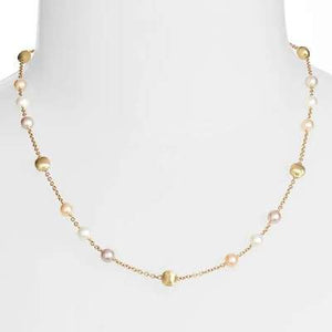 Marco Bicego Africa 18K Yellow Gold and Pearl Short Necklace - Luce Jewelry