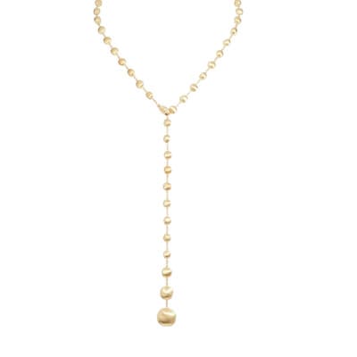 Marco Bicego Africa 18K Yellow Gold Lariat Necklace - Luce Jewelry