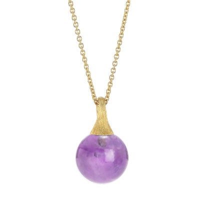 Marco Bicego Africa Boule 18K Yellow Gold and Amethyst Pendant - Luce Jewelry