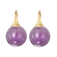 Load image into Gallery viewer, Marco Bicego Africa Boule 18K Yellow Gold and Dark Amethyst French Wire Earrings - Luce Jewelry
