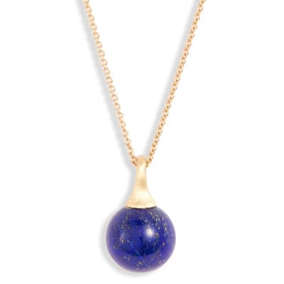 Marco Bicego Africa Boule 18K Yellow Gold and Lapis Pendant - Luce Jewelry