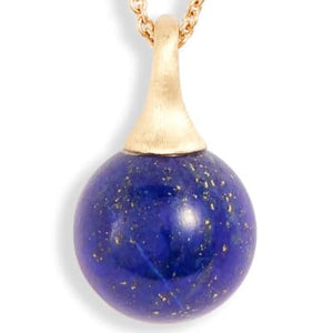 Marco Bicego Africa Boule 18K Yellow Gold and Lapis Pendant - Luce Jewelry