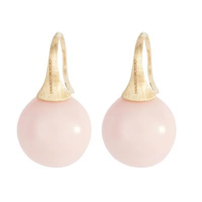 Marco Bicego Africa Boule French Hook Earrings Pink Opal - Luce Jewelry