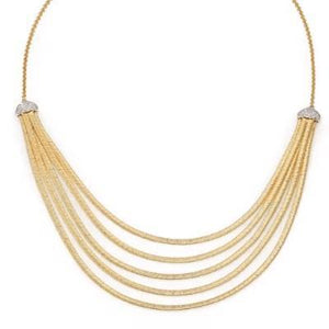 Marco Bicego Cairo Five Strand Collor Necklace Diamond - Luce Jewelry