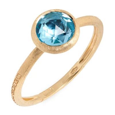 Marco Bicego Jaipur Color Blue Topaz Stackable Ring - Luce Jewelry