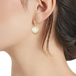 Marco Bicego Jaipur Color Diamond Accent Hook Earrings S Mother-Of-Pearl - Luce Jewelry