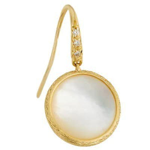 Marco Bicego Jaipur Color Diamond Accent Hook Earrings S Mother-Of-Pearl - Luce Jewelry
