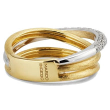 Load image into Gallery viewer, Marco Bicego Jaipur Gold 18K Yellow Gold 3-Strand Diamond Stackable Ring - Luce Jewelry
