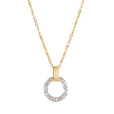 Marco Bicego Jaipur Link Flat Link Pendant Necklace Diamond - Luce Jewelry