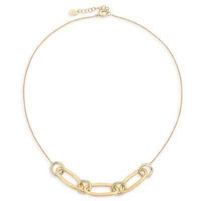 Marco Bicego Jaipur Link Mixed Link Half Collar Necklace - Luce Jewelry