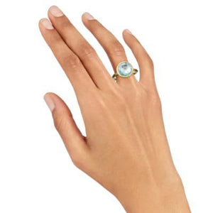 Marco Bicego Jaipur Stackable Ring Blue Topaz Medium - Luce Jewelry