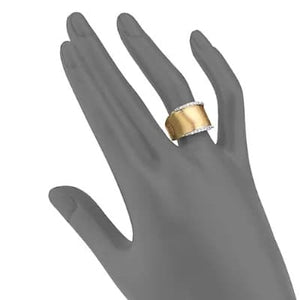 Marco Bicego Lunaria 18K Yellow Gold and Diamond Small Ring - Luce Jewelry