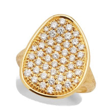 Load image into Gallery viewer, Marco Bicego Lunaria 18K Yellow Gold Diamond Pavé Cocktail Ring - Luce Jewelry
