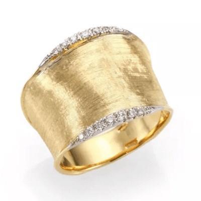 Marco Bicego Lunaria Medium Band Ring Diamond - Luce Jewelry