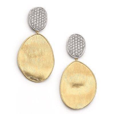 Marco Bicego Lunaria Medium Double Drop Earrings Diamond - Luce Jewelry