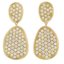 Load image into Gallery viewer, Marco Bicego Lunaria Pave Diamond Double Drop Earrings S - Luce Jewelry
