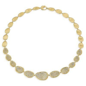 Marco Bicego Lunaria Pave Diamond Graduated Collar Necklace - Luce Jewelry