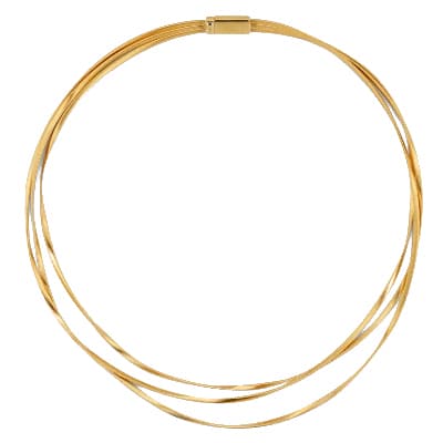 Marco Bicego Marrakech 18K Yellow Gold 3-Strand Coil Necklace - Luce Jewelry