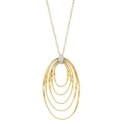 Marco Bicego Marrakech Onde 18K Yellow Gold & Diamond Large Coil Pendant Necklace-image1