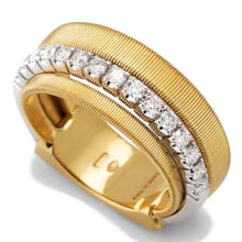 Load image into Gallery viewer, Marco Bicego Masai 18K Yellow Gold 4-Strand Coil Ring With Diamond Pavé Band - Luce Jewelry
