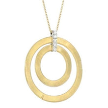 Load image into Gallery viewer, Marco Bicego Masai 18K Yellow Gold and Diamond Double Circle Long Necklace - Luce Jewelry
