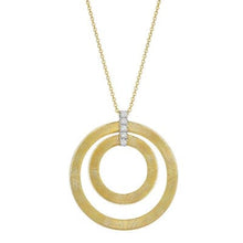 Load image into Gallery viewer, Marco Bicego Masai 18K Yellow Gold and Diamond Double Circle Long Necklace - Luce Jewelry
