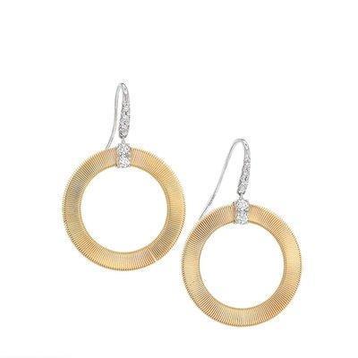 Marco Bicego Masai Coil Circle Drop Earrings Diamond - Luce Jewelry