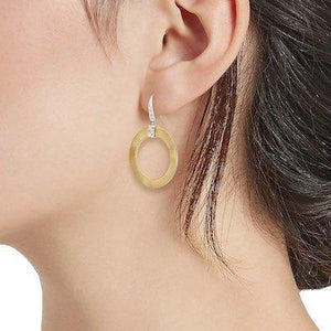 Marco Bicego Masai Coil Circle Drop Earrings Diamond - Luce Jewelry