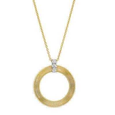 Marco Bicego Masai Coil Circle Pendant Necklace Diamond - Luce Jewelry