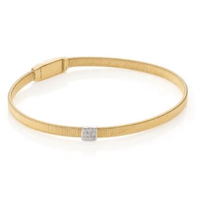 Marco Bicego Masai Diamond Single Station Bracelet Yellow Gold - Luce Jewelry