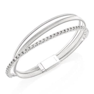 Marco Bicego Masai Diamond Three Strand Bracelet White Gold - Luce Jewelry