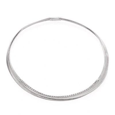 Marco Bicego Masai Diamond Three Strand Necklace White Gold - Luce Jewelry