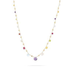 Marco Bicego Paradise Graduated Short Necklace Mixed Gemstone - Luce Jewelry