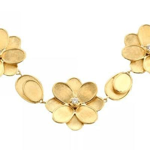 Marco Bicego Petali Flower Color Necklace Diamond - Luce Jewelry