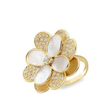 Load image into Gallery viewer, Marco Bicego Petali Mother-Of-Pearl Diamond Flower Ring - Luce Jewelry
