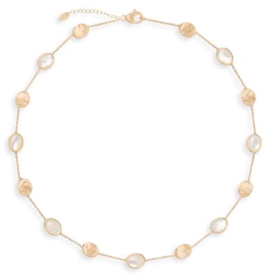 Marco Bicego Siviglia 18K Yellow Gold and Mother of Pearl Short Necklace - Luce Jewelry