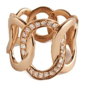 Pomellato Brera Ring Rose Gold Diamonds - Luce Jewelry