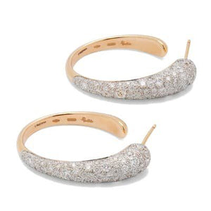 Pomellato Catene Hoop Earrings Diamond - Luce Jewelry