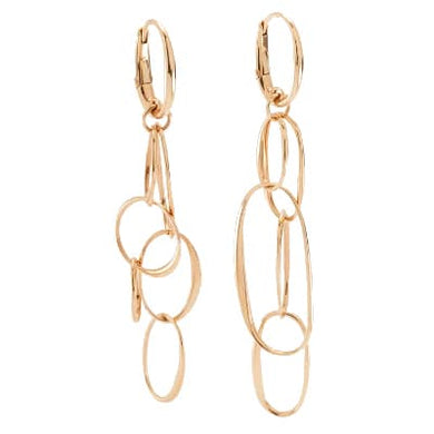 Pomellato Gold Earrings Asymmetric Smooth Links - Luce Jewelry