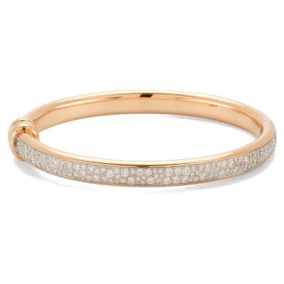 Pomellato Iconica Bangle Rose Gold Pave Diamond - Luce Jewelry