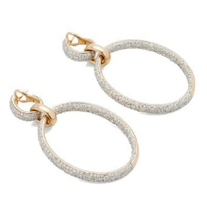 Pomellato Iconica Circle Drop Earrings Diamond - Luce Jewelry