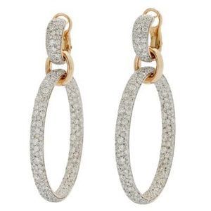 Pomellato Iconica Circle Drop Earrings Diamond - Luce Jewelry