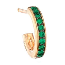 Load image into Gallery viewer, Pomellato Together Hoop Earrings Rose Gold Emerald - Luce Jewelry
