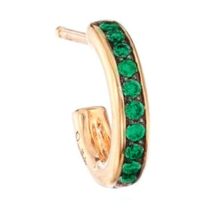 Pomellato Together Hoop Earrings Rose Gold Emerald - Luce Jewelry