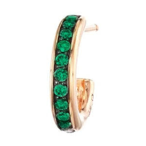 Pomellato Together Hoop Earrings Rose Gold Emerald - Luce Jewelry